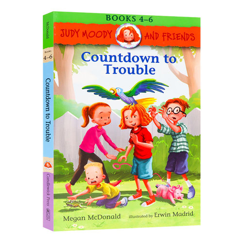 稀奇古怪小朱迪系列和她的伙伴4-6合集英文原版 Judy Moody and Friends Countdown to Trouble 倒计时的麻烦英文版儿童桥梁章节书
