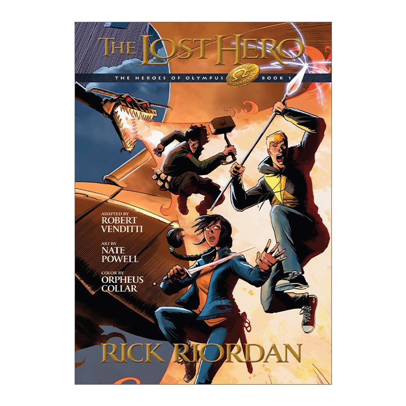 英文原版 The Heroes of Olympus 01 Lost Hero The Graphic Novel 波西杰克逊第二季 奥林匹斯英雄系列1 失落的英雄 漫画图画书