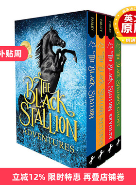 英文原版 The Black Stallion Adventures 黑神驹系列 4册套装 Walter Farley 英文版 进口英语原版书籍儿童全英语书