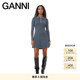 GANNI女装 银湖蓝蝴蝶纽扣针织连衣裙 K2156695