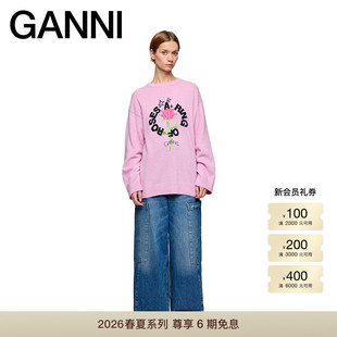 春夏新款 毛衣 GANNI女装 长袖 A1070271868 玫瑰图案针织套衫