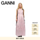 GANNI女装 格纹系带海边度假吊带连衣裙长裙W0973038