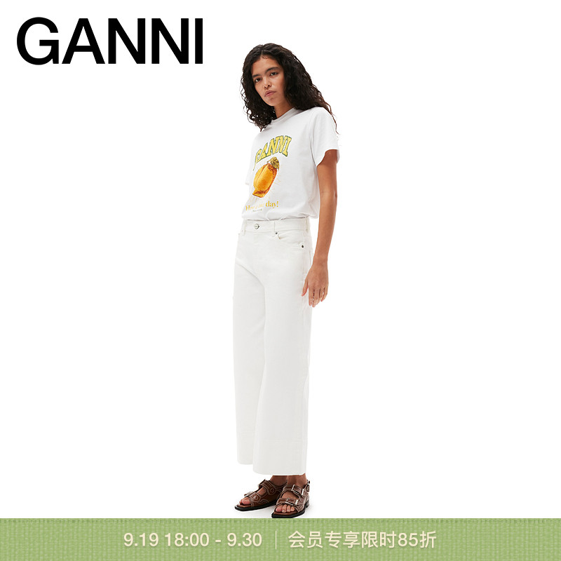 全新多巴胺短袖GANNI印花春夏
