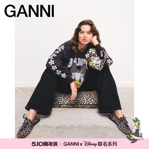 【GANNI x Disney】黛丝印花休闲长袖串标套头卫衣A1050107252