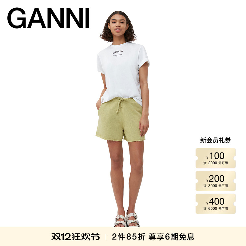 全新圆领短袖GANNI印花