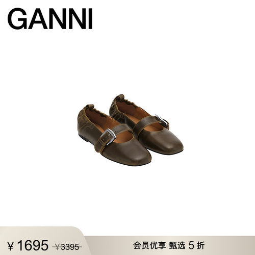 【甄选折扣】GANNI女鞋 轻便百搭舒适平底鞋休闲风单鞋 S3118826