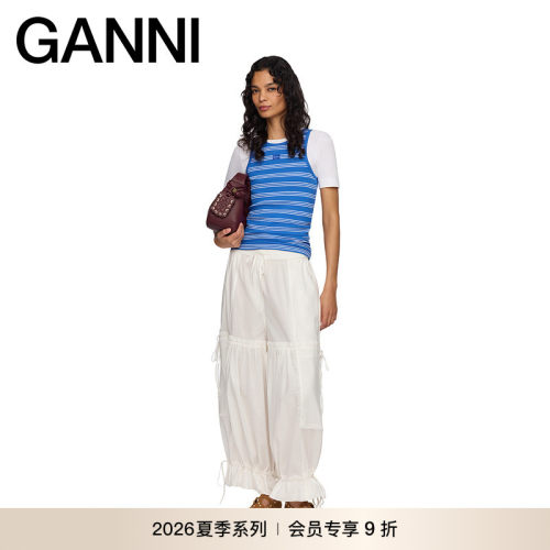 【新品会员9折】GANNI女装 口袋宽松舒适长裤灯笼裤 A1080159151