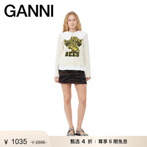 新品套头毛衣GANNI圆领