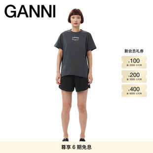 T3957252 休闲裤 GANNI女装 抽绳松紧腰短裤