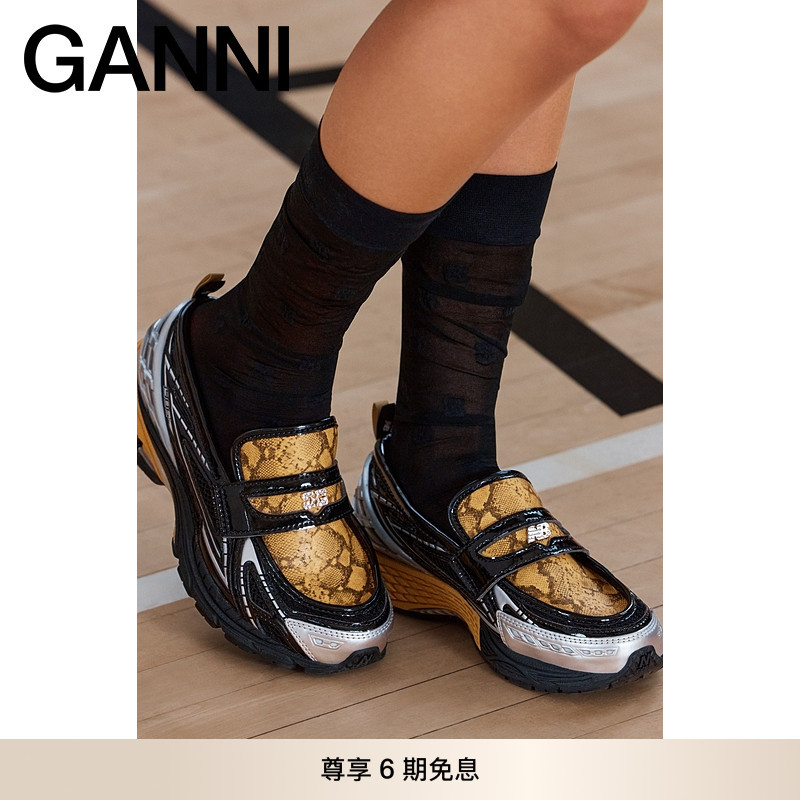 GANNI x NB联名 1906休闲撞色轻便Y2K复古风蛇纹乐福鞋 S3248018图片