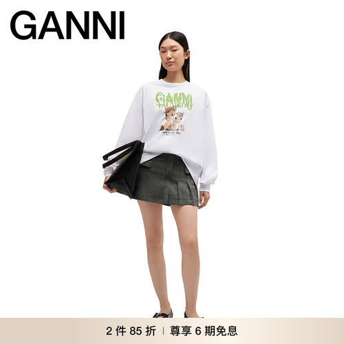 【2件85折】GANNI女装 时尚趣味卡通夏季圆领短袖T恤 A1050077151