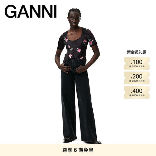 11高腰宽松直筒GANNI长裤