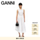 GANNI女装 棉质优雅缩褶宽吊带连衣裙长裙 W0574151