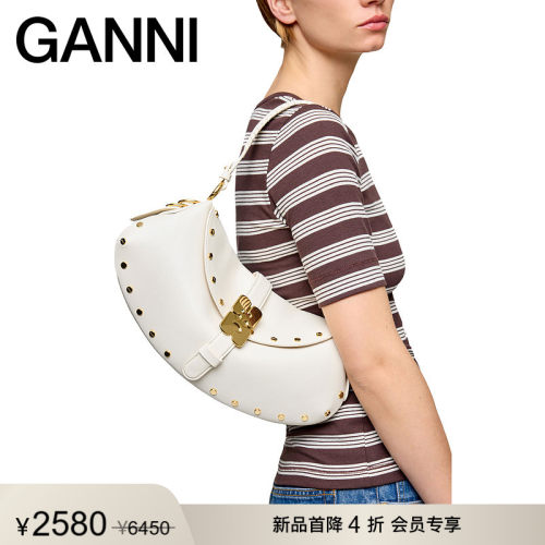 【首降】GANNI女包 B-Kat精致感手袋弧形便携手提包 B2060043135