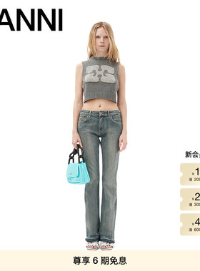 GANNI女装 Iry做旧设计低腰微喇牛仔裤 J1206091