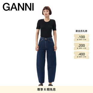 GANNI女装 J1146568 Stary高腰宽松锥形休闲牛仔裤