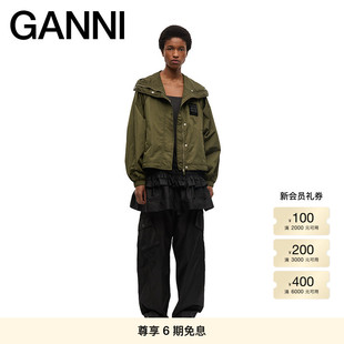 W0737861 廓形宽松连帽户外冲锋衣夹克 GANNI女装 时尚