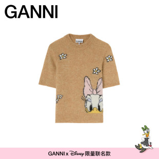Disney 趣味黛丝小花图案修身 针织衫 A107023702Q 毛衣 GANNI