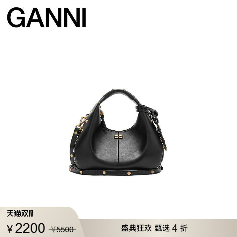 【甄选折扣】GANNI女包 Mini Hobo百搭设计感手提包 B2070100099
