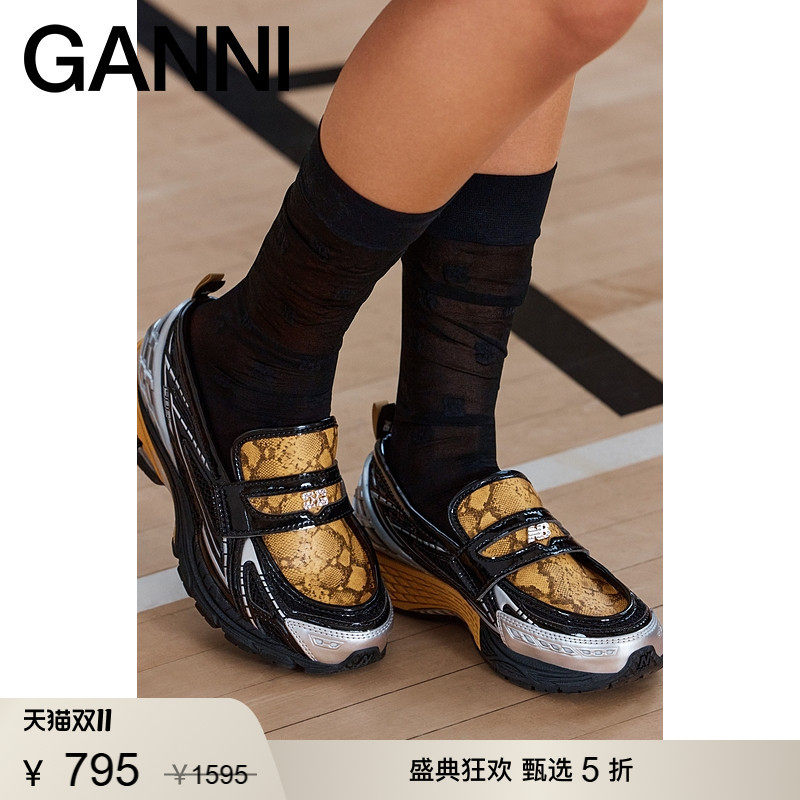 【甄选折扣】GANNI x NB联名 1906轻便Y2K复古蛇纹乐福鞋S3248018