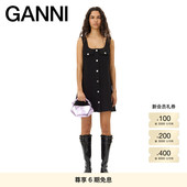 休闲A字背心裙连衣裙 GANNI女装 黑色无袖 W0187099