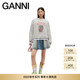 GANNI女装 秋冬新品 灰色小猫图案休闲卫衣上衣A1060016920