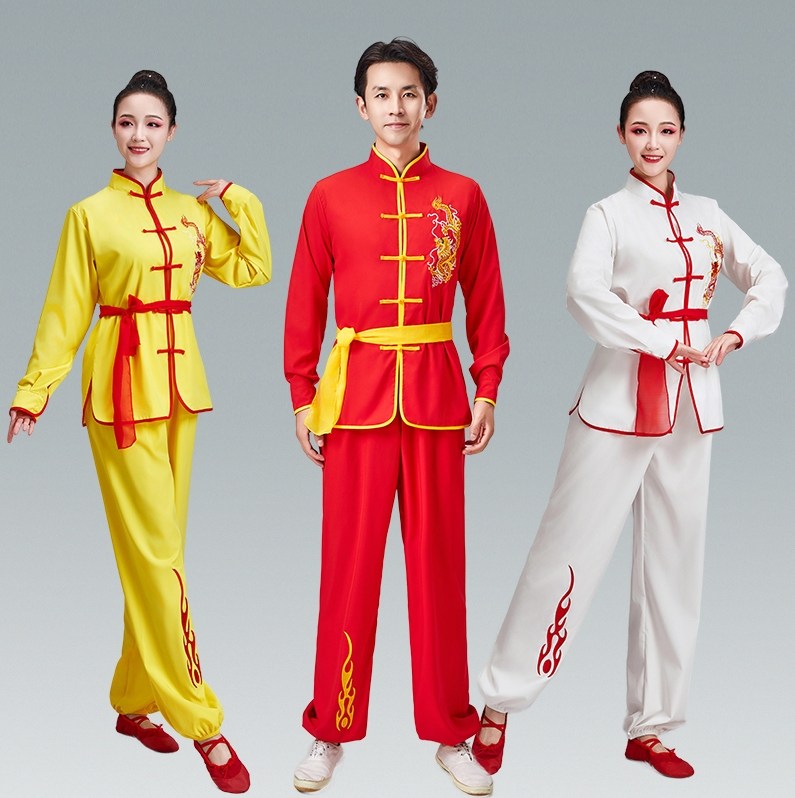 成人打鼓演出服装新款太极腰鼓舞龙舞狮服武术表演威风锣鼓龙灯服