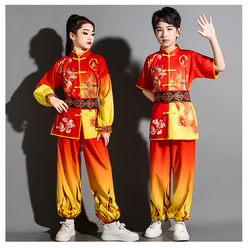 忆彤心儿童武术表演比赛练功太极功夫服装男女童少儿幼儿园运动会