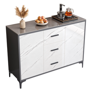 餐边柜现代简约岩板轻奢多功能茶水柜客厅靠墙置物储物柜厨房橱柜