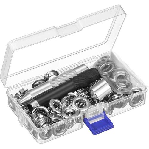 现货  铜气眼 鸡眼 篷圈扣 内径12mm 银白色100套+工具