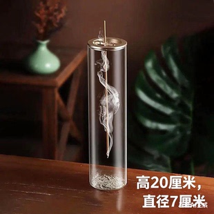 大号新款倒挂香插金属香夹玻璃容器防灰飞香薰炉倒挂香器家居摆件