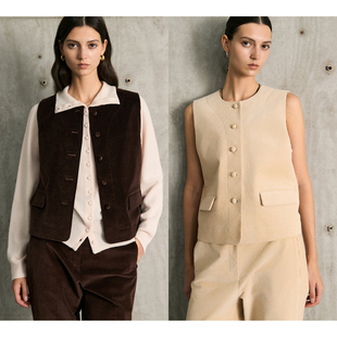 MovinGlow|旧港城 日本自研有机棉轻空绒 圆领包扣直身经典马甲