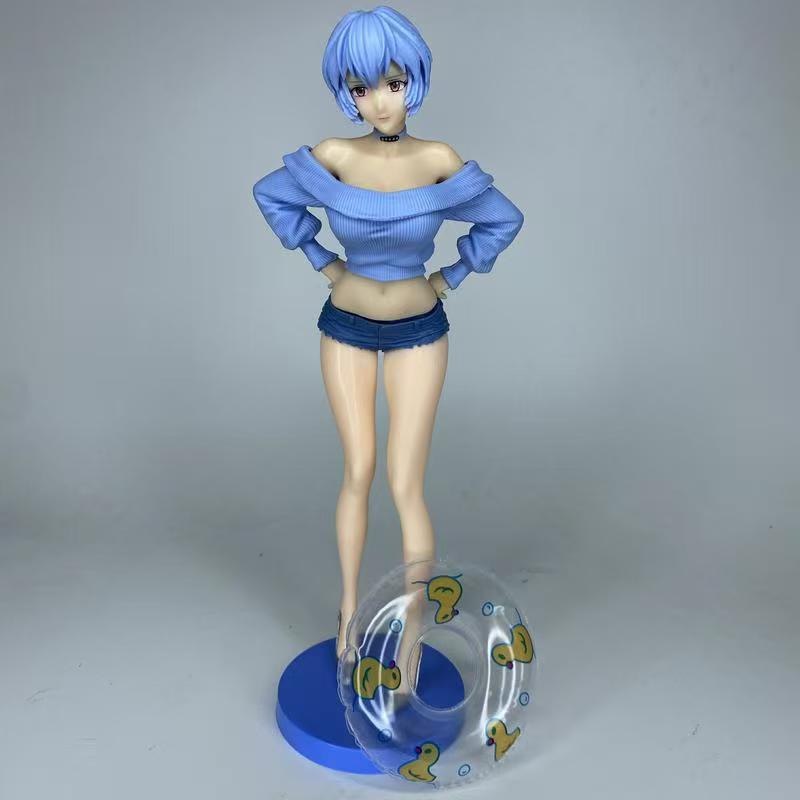 新款 EVA夏日女友学妹绫波丽手办 短发美少女动漫机箱 GK模型摆件