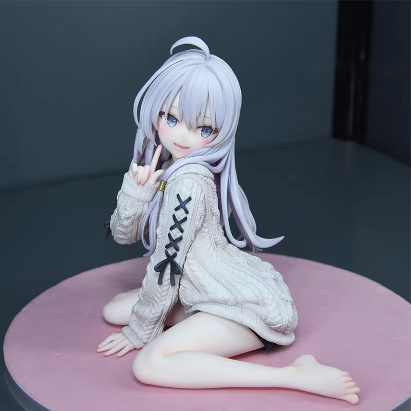 魔女之旅手办毛衣伊蕾娜坐扫帚二次元美少女手办机箱摆件模型