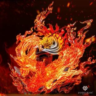 鬼灭之刃GK炎柱炼狱杏寿郎手办盲盒摆件周边礼物祢豆子炭治郎玩具