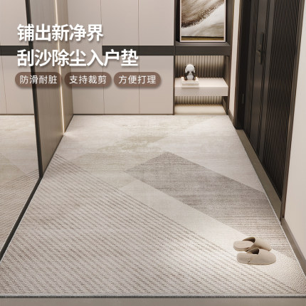 入户门地垫室内换鞋区现代简约风进门门口玄关地毯防水防滑可裁剪