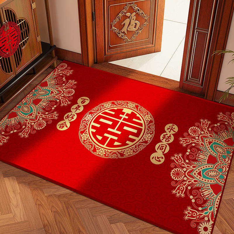 结婚防滑吸水耐脏入户门地垫定制