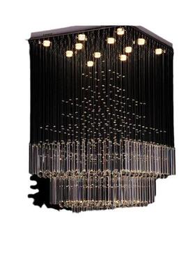 简约大气别墅楼梯灯家居吊线复式客厅吊灯大厅LED水晶灯长