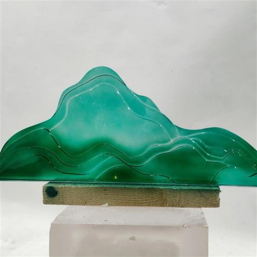 透明树脂假山雕塑现代酒店办公室展厅客厅树脂装饰艺术摆件品