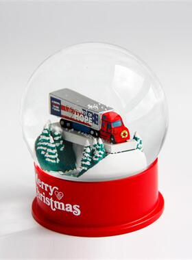 mm树脂雪花球厂家树脂底座水贴纸可印制logo摆件树脂雪花球