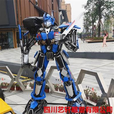 大型变形金刚雕塑模型汽车人模型金属机器人擎天柱大黄蜂摆件定做