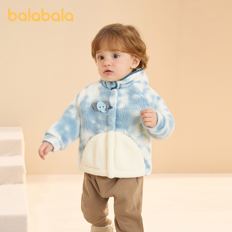 巴拉巴拉棉服男童女童毛绒外套萌