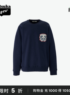Onitsuka Tiger鬼塚虎男女SWEAT TOP圆领长袖卫衣