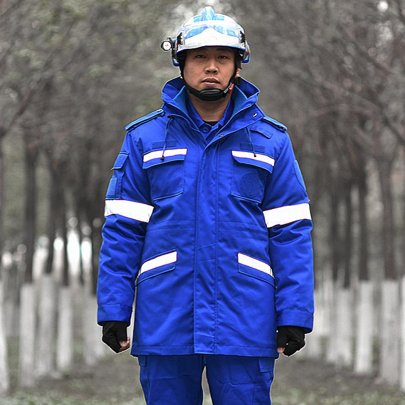 直销防静电d棉衣应急救援服装抢险消防保暖衣高亮反光森林棉服