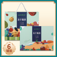 新疆愿臻凍干水果禮盒6罐裝凍干水果組合多口味大禮包健康