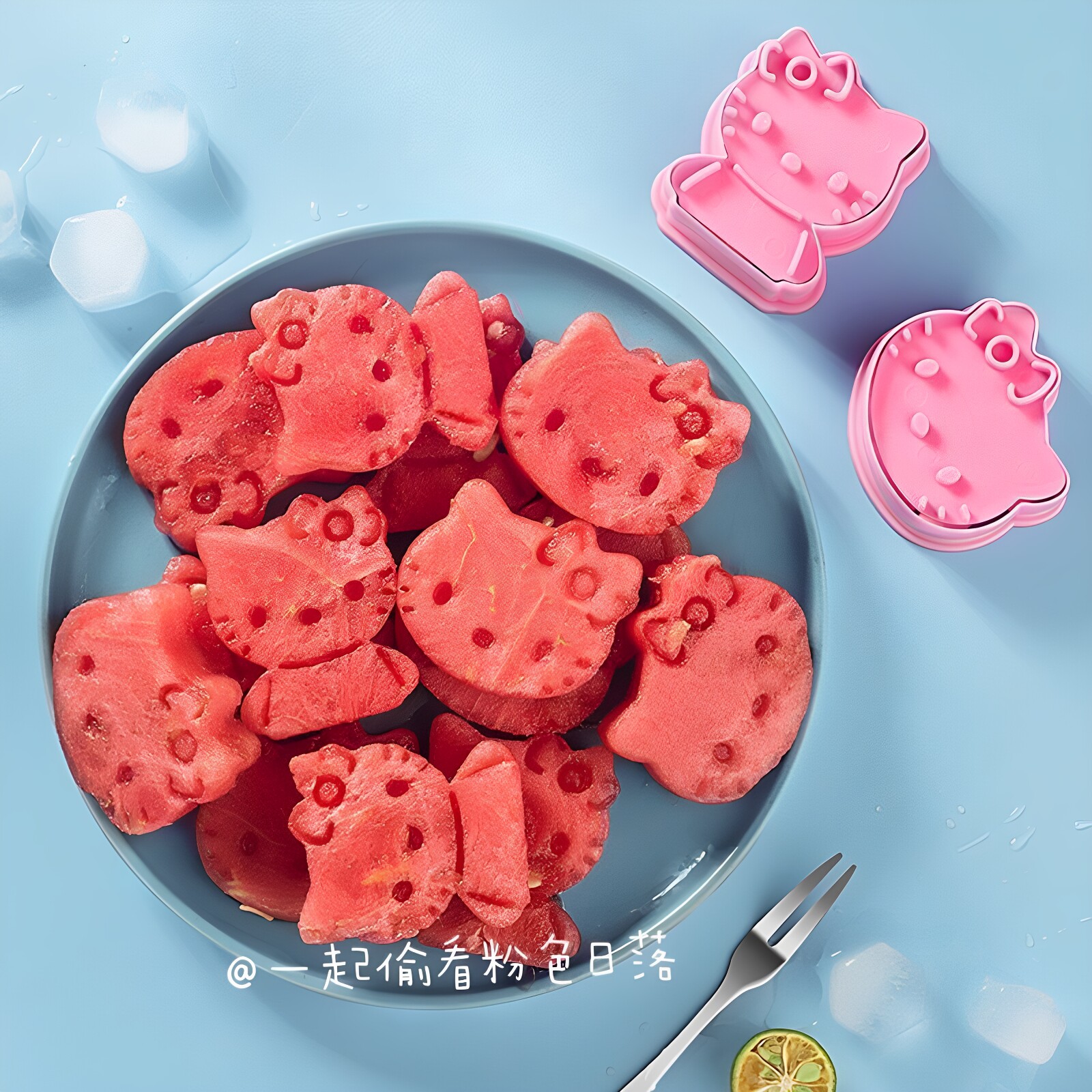 夏日限定Kitty猫按压式饼干模具