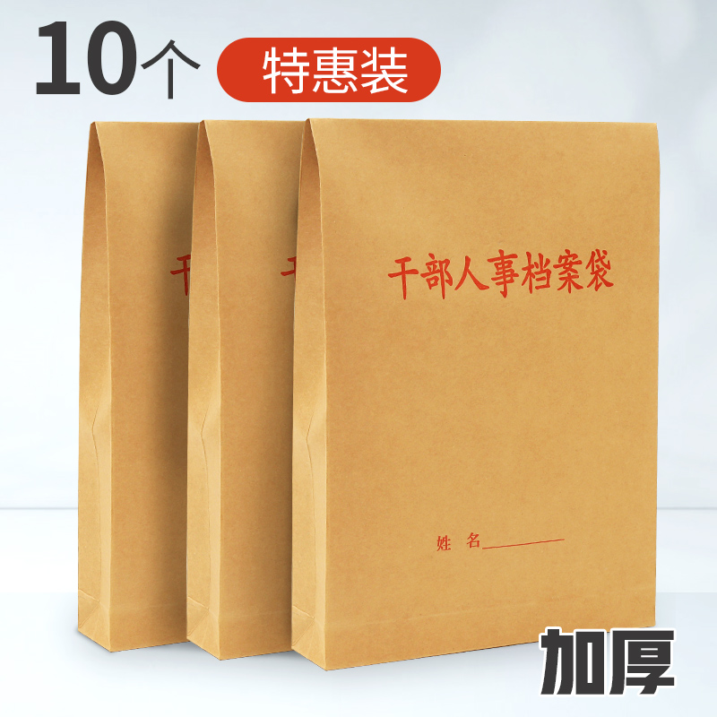 10个特厚文件袋干部人事档案袋