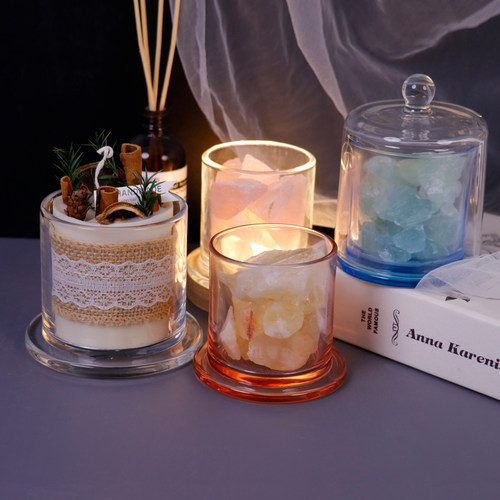 金钟罩玻璃烛台水晶无火香薰空杯