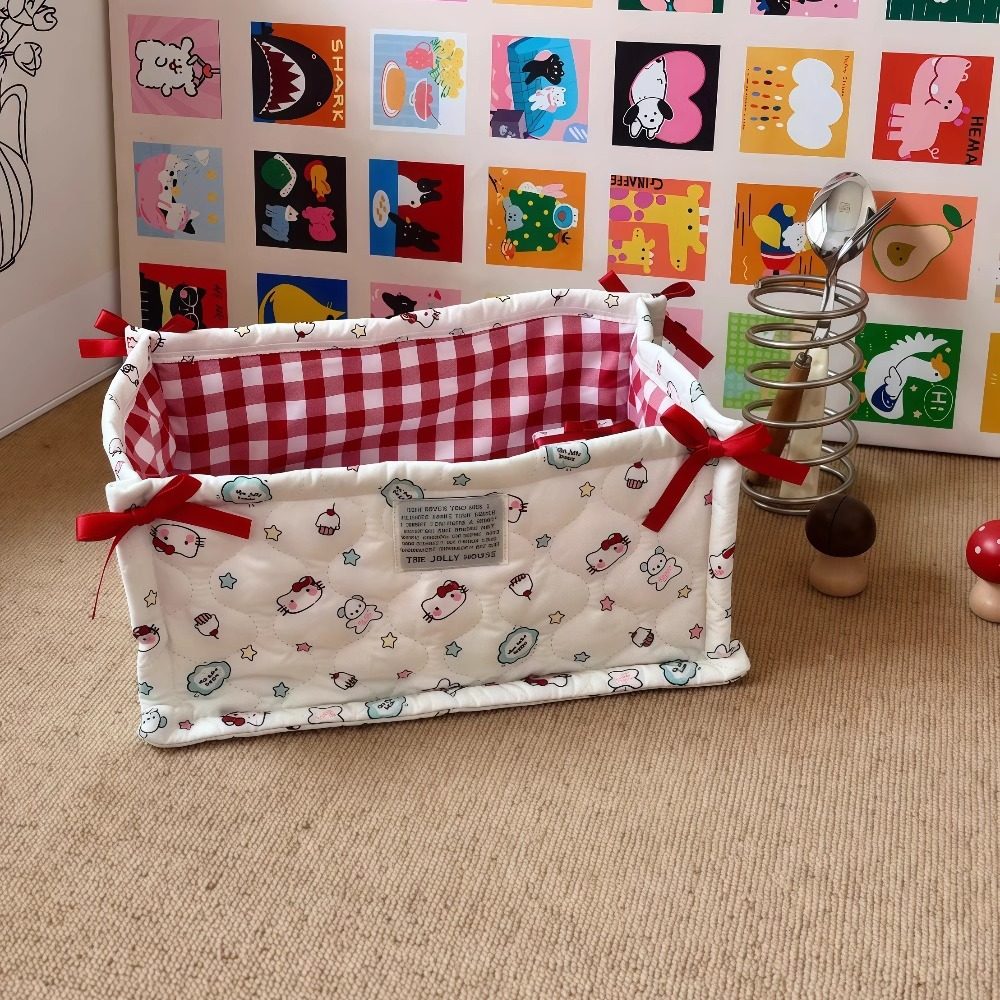 ins可爱桌面收纳筐高颜值零食杂物收纳篮收纳盒化妆护肤品整理袋