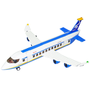 飞机积木拼装玩具男孩子生日礼物9益智力6岁7儿童8拼图10民航客机